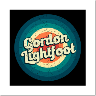 Graphic Gordon Name Retro Vintage Circle Posters and Art